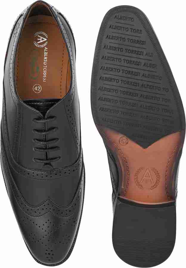 ALBERTO TORRESI Alberto Torresi Formal Wingtip Shoes Lace Up For Men Buy ALBERTO TORRESI Alberto Torresi Formal Wingtip Shoes Lace Up For Men Online at Best Price Shop Online for