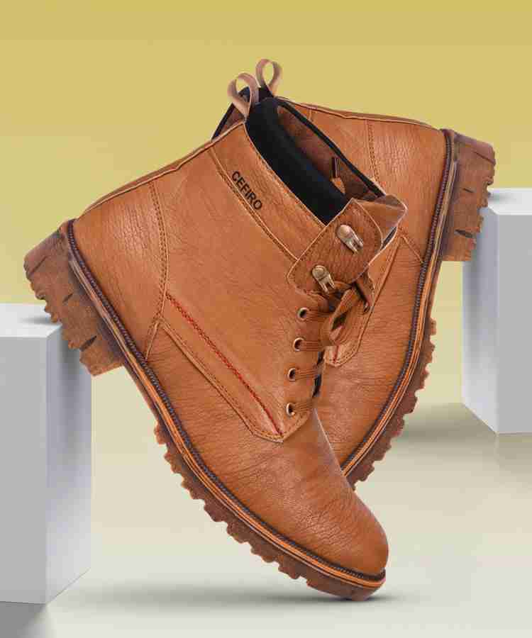 Knoos Tan Synthetic Leather Casual Boot Boots For Men Buy Knoos Tan Synthetic Leather Casual Boot Boots For Men Online at Best Price Shop Online for Footwears in India Flipkart