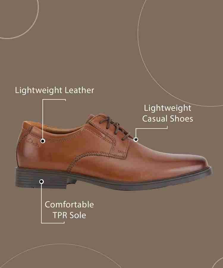 Clarks tilden plain dark tan discount
