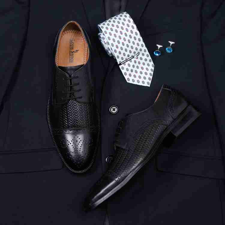 Black dress shoes with white stitching hotsell