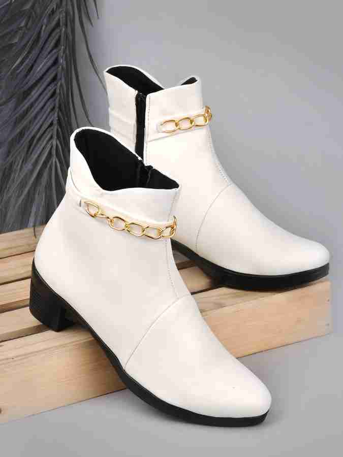 Girls white boots online