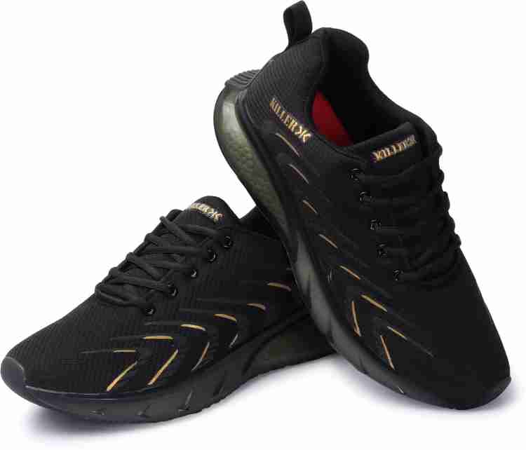 KILLER Berlin Phylon Black Gold Running Shoes For Men - Buy KILLER Berlin  Phylon Black Gold Running Shoes For Men Online at Best Price - Shop Online  for Footwears in India