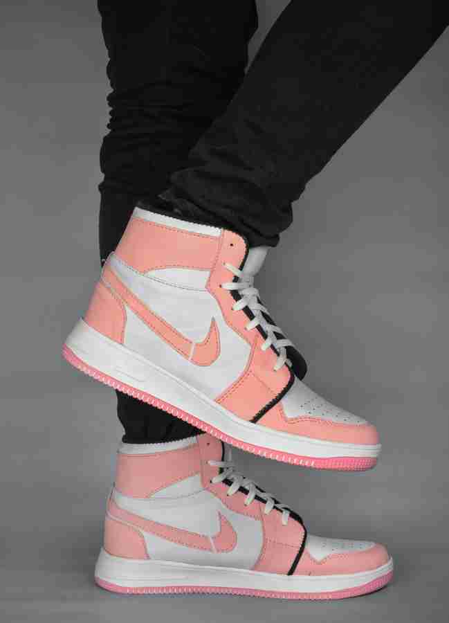 Pink and white jordans mens new arrivals