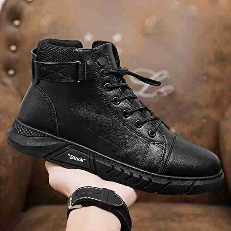 External External classic Black Boots Sneakers For Men Boys Boots For Men