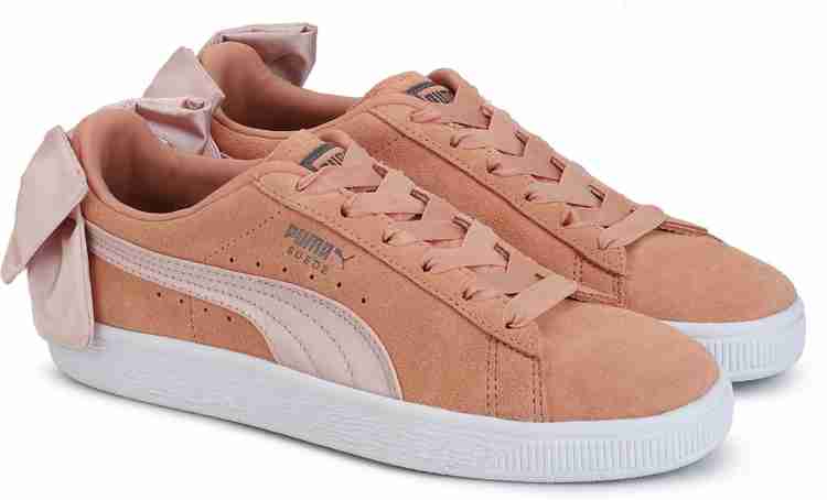 Puma suede hotsell bow beige
