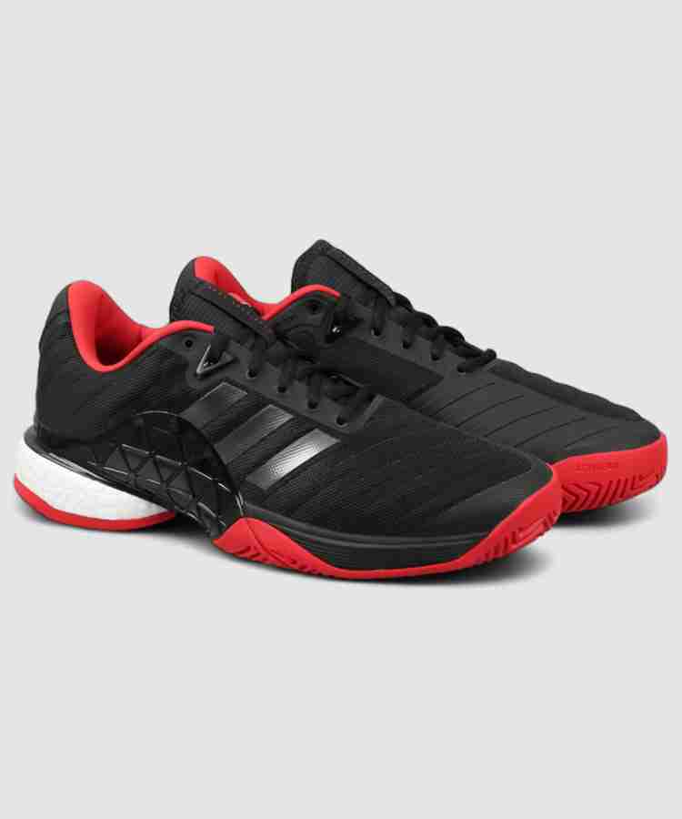 ADIDAS Barricade 2018 Boost Tennis Shoes For Men Buy CBLACK NGTMET SCARLE Color ADIDAS Barricade 2018 Boost Tennis Shoes For Men Online at Best Price Shop Online for Footwears in India Flipkart