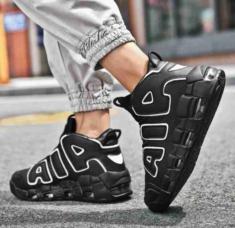 Black and white outlet 'high top basketball shoes