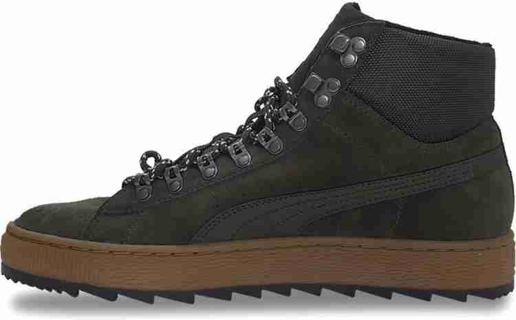 PUMA Suede Mid Rugged ModHeritage Sneakers For Men Buy forest night gum black Color PUMA Suede Mid Rugged ModHeritage Sneakers For Men Online at Best Price Shop Online for Footwears in India