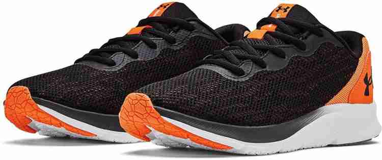 Orange and gray store under armour shoes