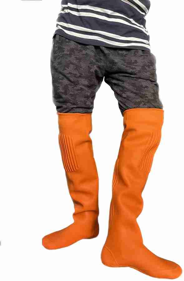 Latex top rubber boots