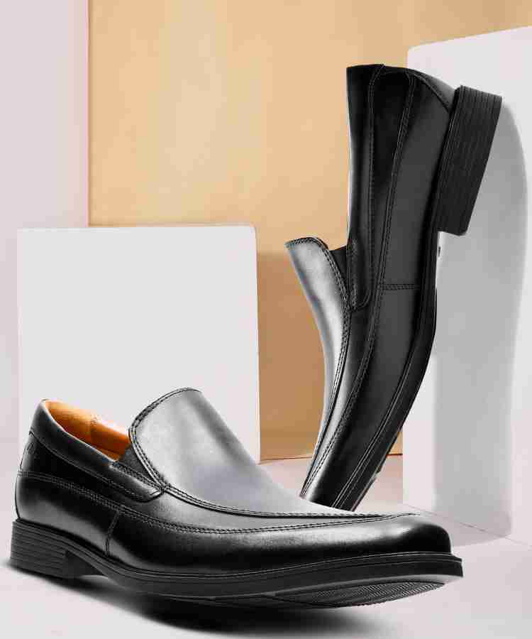 CLARKS Tilden Free Black Leather slip on For Men Buy Black Leather Color CLARKS Tilden Free Black Leather slip on For Men Online at Best Price Shop Online for Footwears