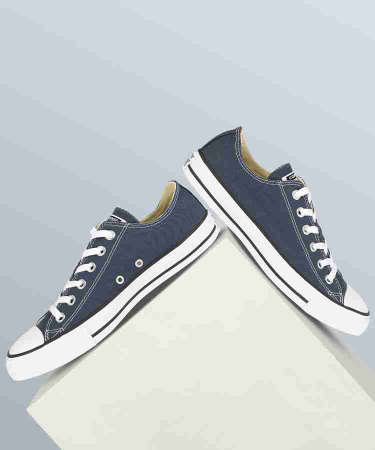 Converse mens navy hot sale blue canvas sneakers