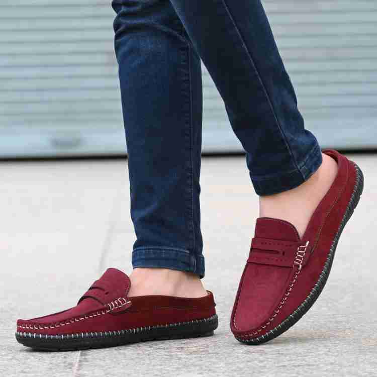 Red on sale mule loafers