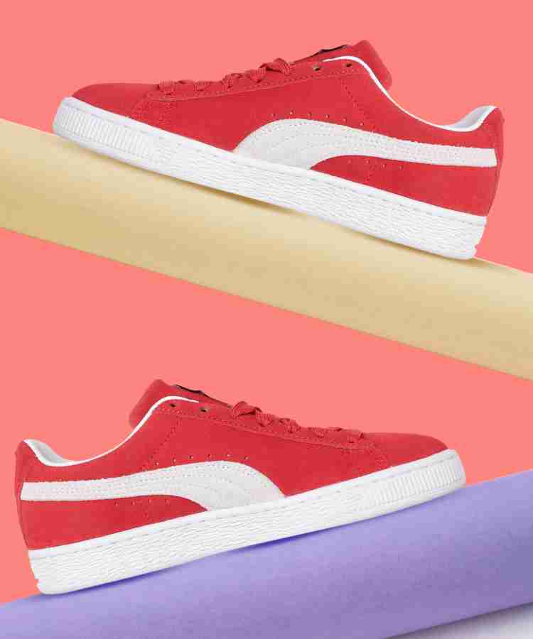 All red puma sale suede