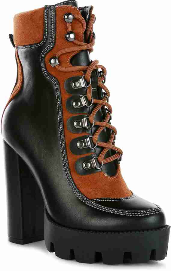 London Rag Black High Heel Lace Up Biker Boot Boots For Women Buy London Rag Black High Heel Lace Up Biker Boot Boots For Women Online at Best Price Shop