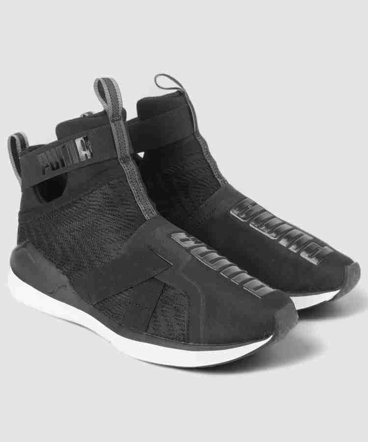 Puma fierce high-top strap flocking sneaker best sale