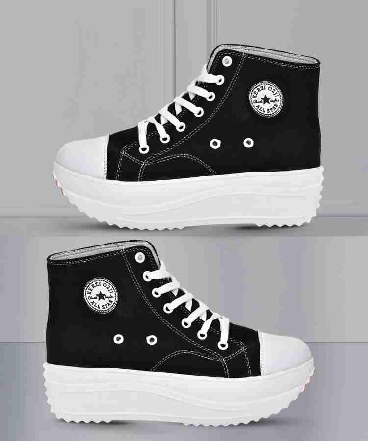 Black and white high tops clearance womens