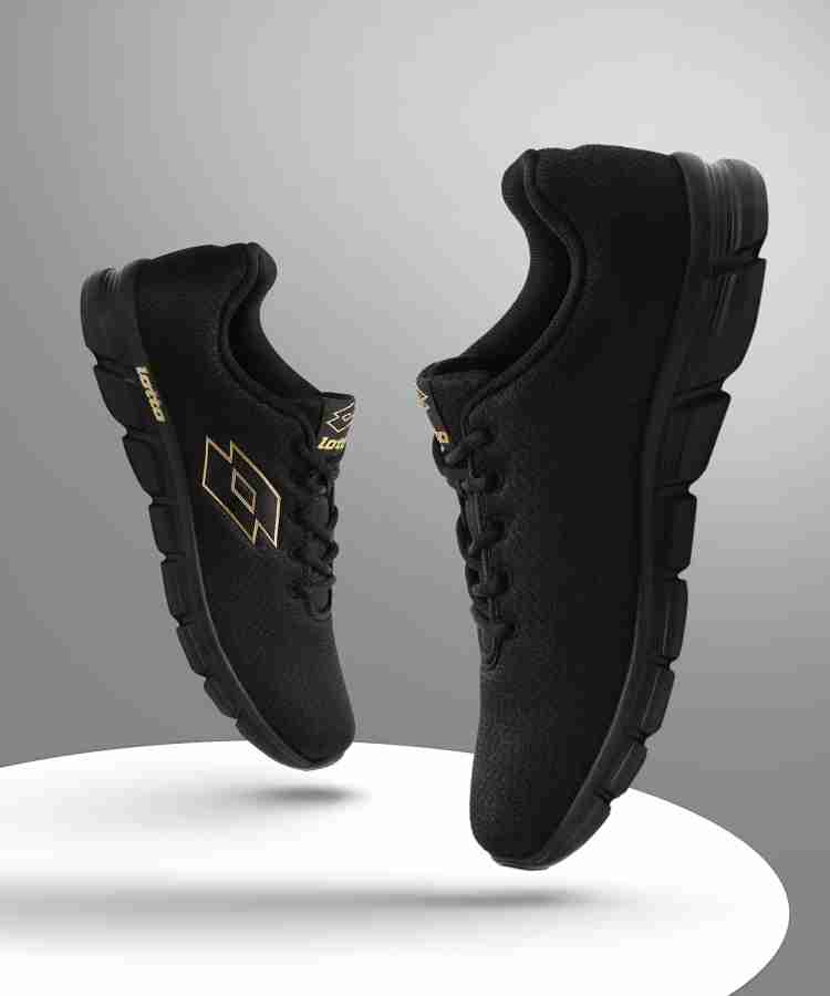 Lotto men's vertigo black running clearance shoes