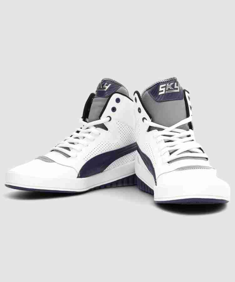 PUMA Future Sky Hi Sneakers For Men Buy Limestone White Astral Aura Color PUMA Future Sky Hi Sneakers For Men Online at Best Price Shop Online for Footwears in India