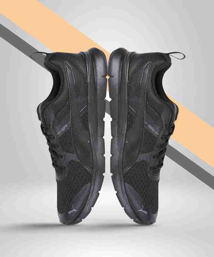 Puma black flex essential sales running shoes