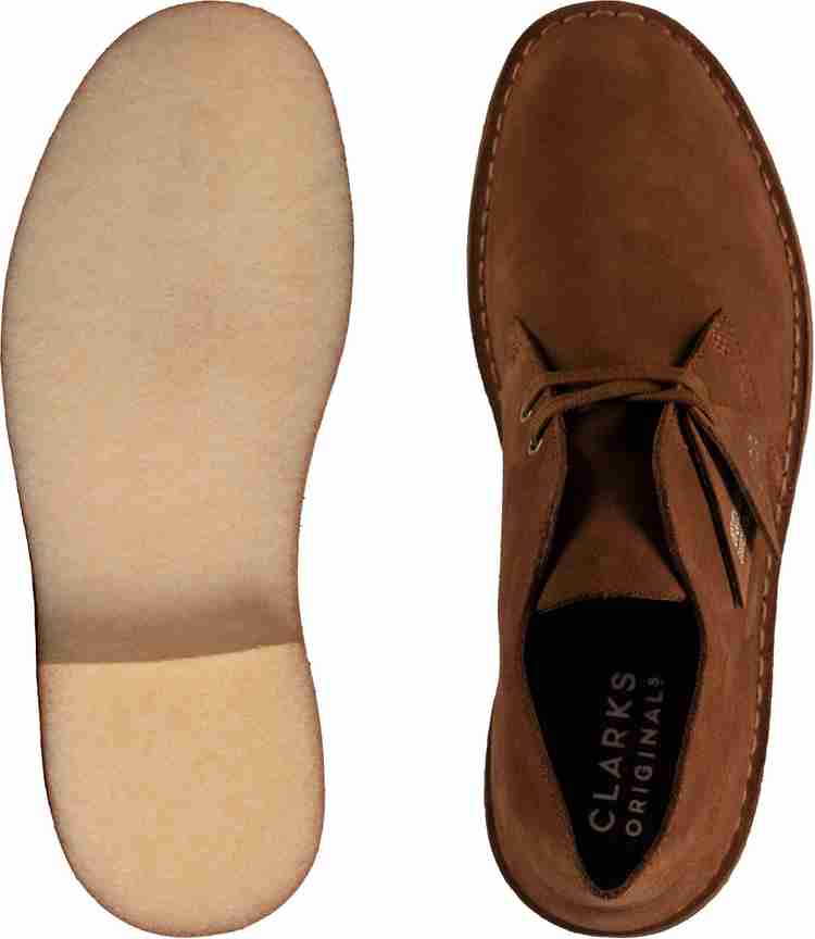 Clarks desert boot cola suede discount