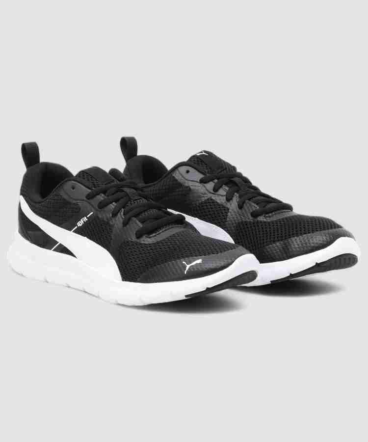 Puma men's black flex essential running shoes online