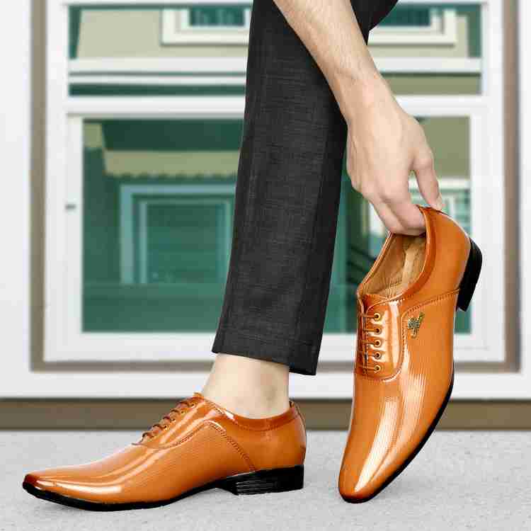 King walker Patent Formal Shoes Lace Up For Men