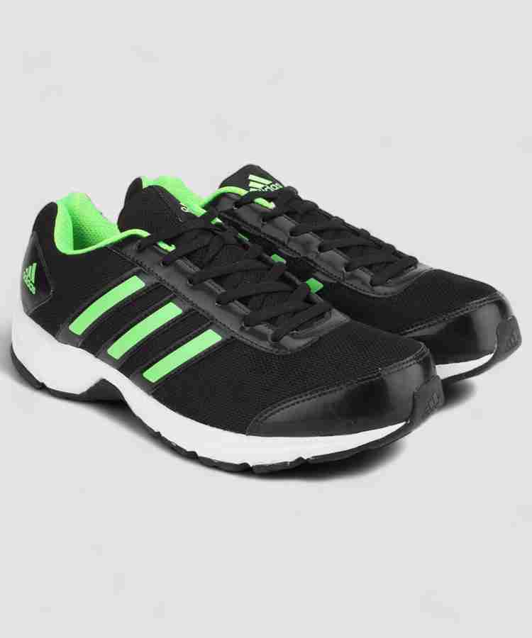 Adidas running shoes black and green hotsell