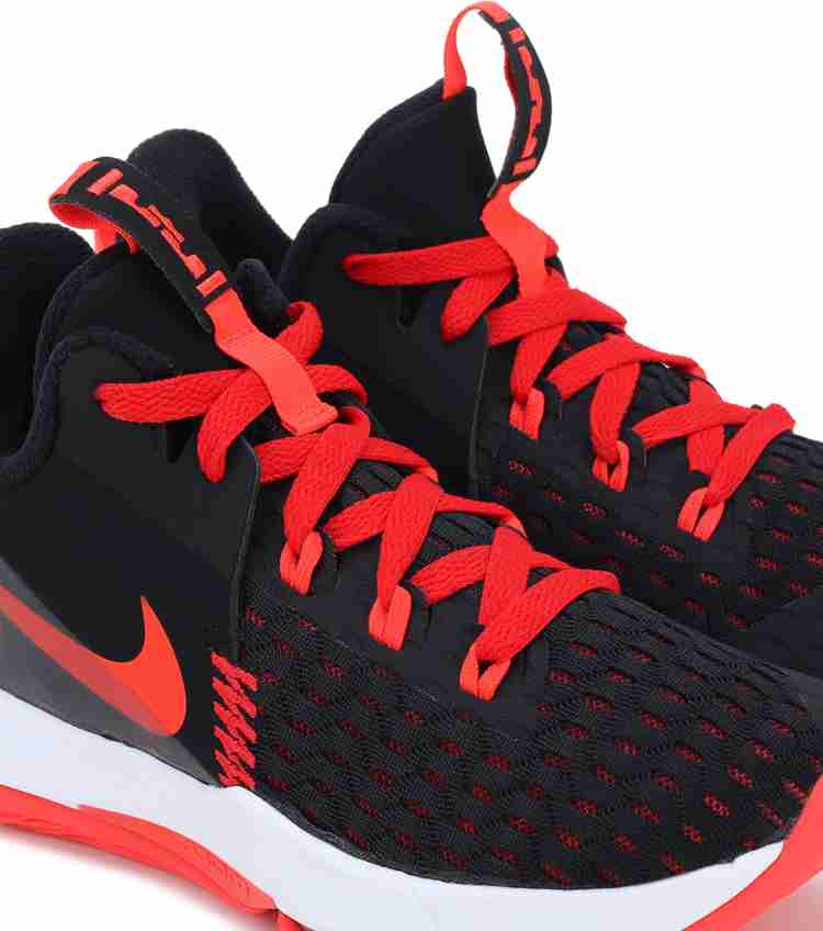 Lebron red hot sale basketball shoes