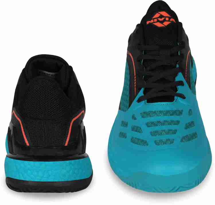 Black and store teal tennis shoes