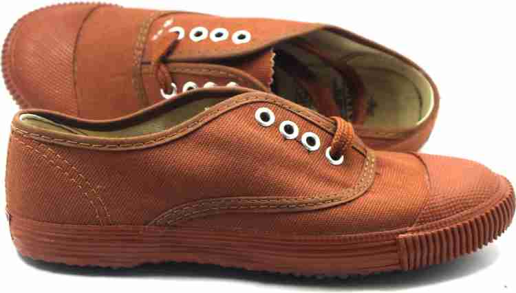 Brown colour canvas store shoes