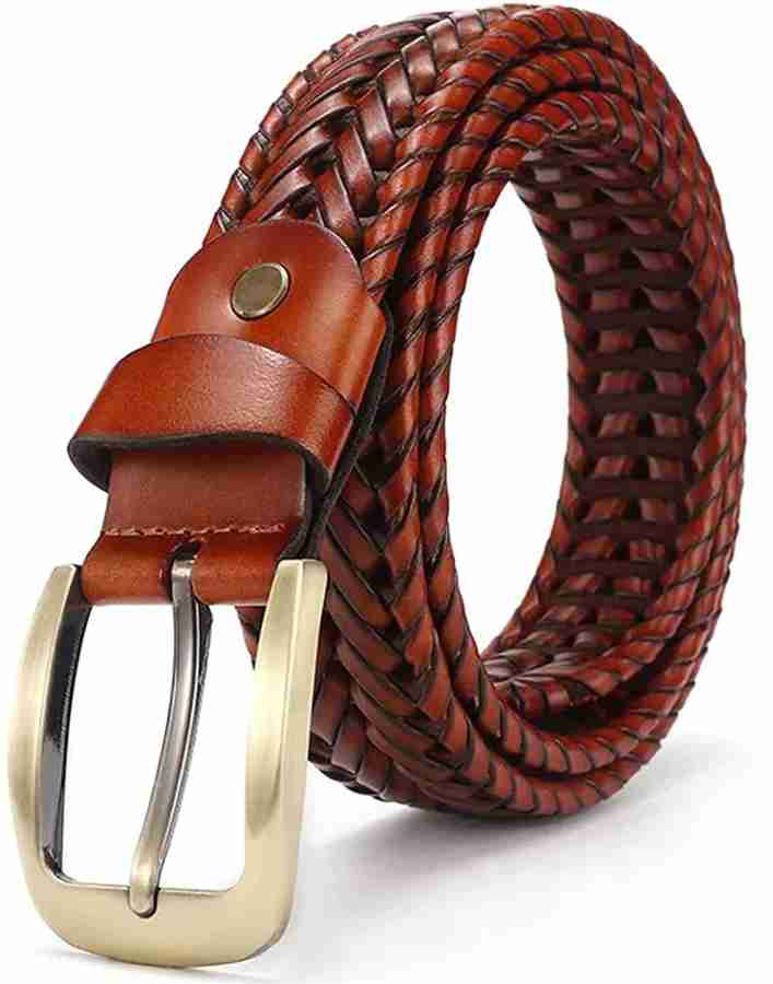 REDHORNS Men Casual Brown Genuine Leather Belt Tan - Price in India