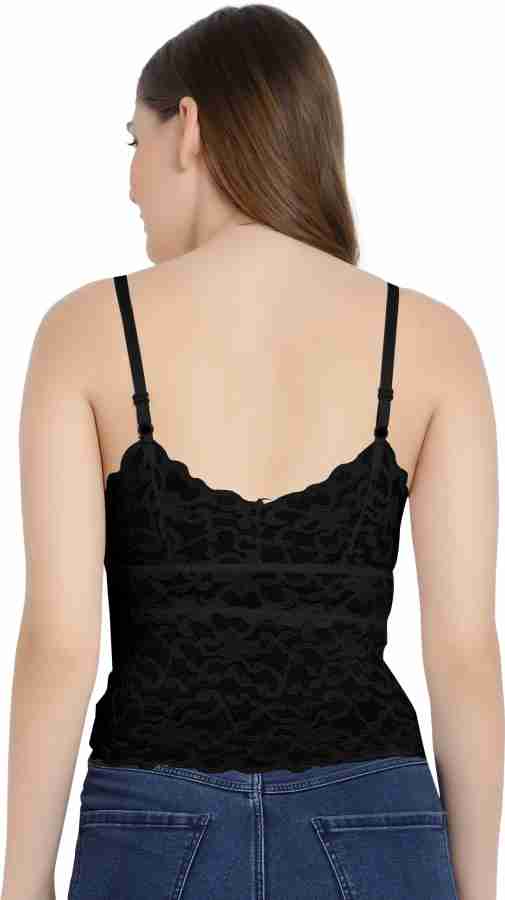 ELEG STYLE Lace Decorated Long Women Cami Bra Lightly Padded Bra - Buy ELEG  STYLE Lace Decorated Long Women Cami Bra Lightly Padded Bra Online at Best  Prices in India