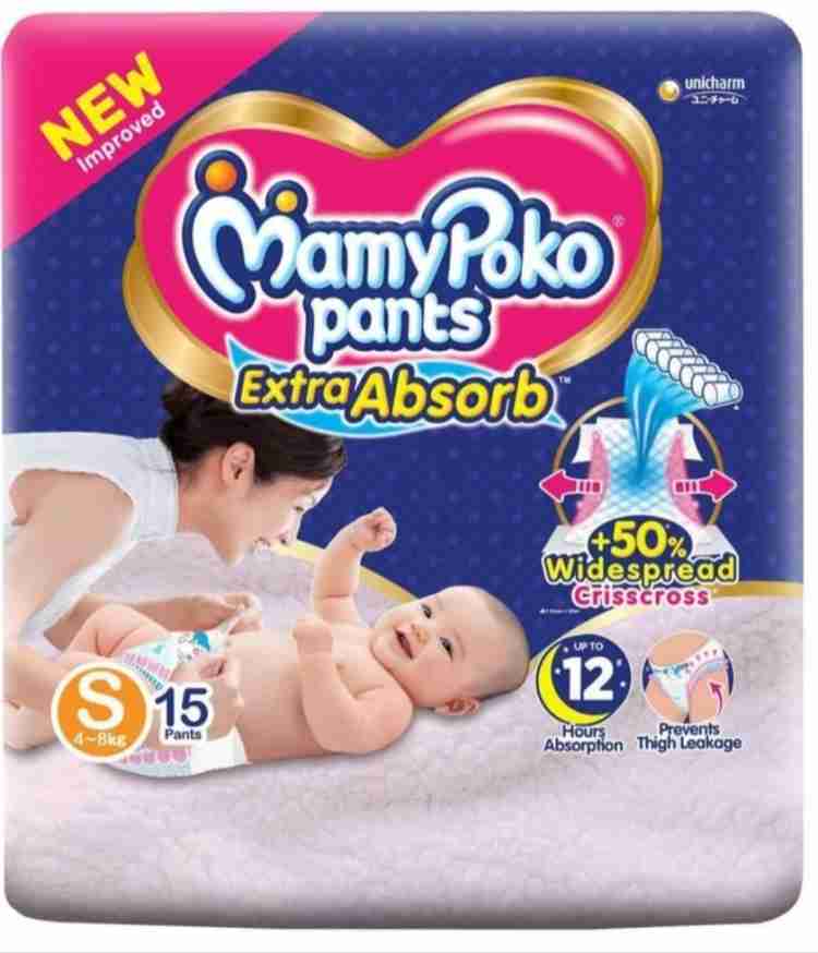 MamyPoko Pants Extra Absorb Diaper Small Size Pack of 15
