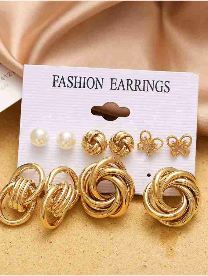 Flipkart Buy Scintillare by Sukkhi Scintillare by Sukkhi Modern Gold Plated Earrings Combo for Women Alloy Stud Earring Online at Best Prices in India