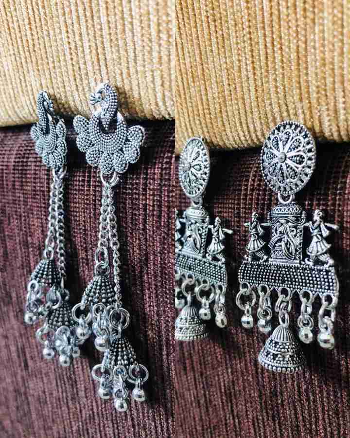 Alloy metal earrings new arrivals