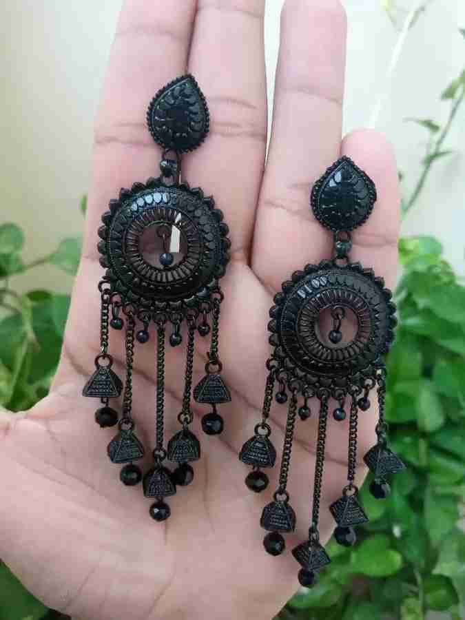 Fancy black earrings hotsell