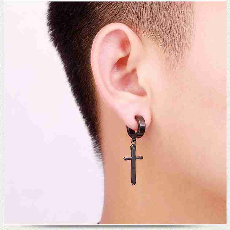 Flipkart Buy vien CROSS MENS EARRINGS DUMBLE FOR MEN UNIQUE STYLISH EARRING FOR UNISEX Metal Stud Earring Online at Best Prices in India