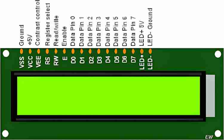 R&D 16X2 (RG1602A) Lcd Module Hd44780 Green Display Diy Pack of 1 
