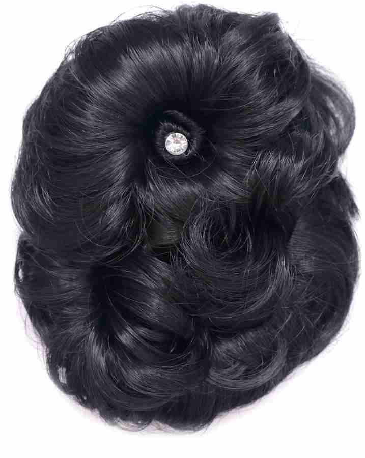 Black wig with bun shop