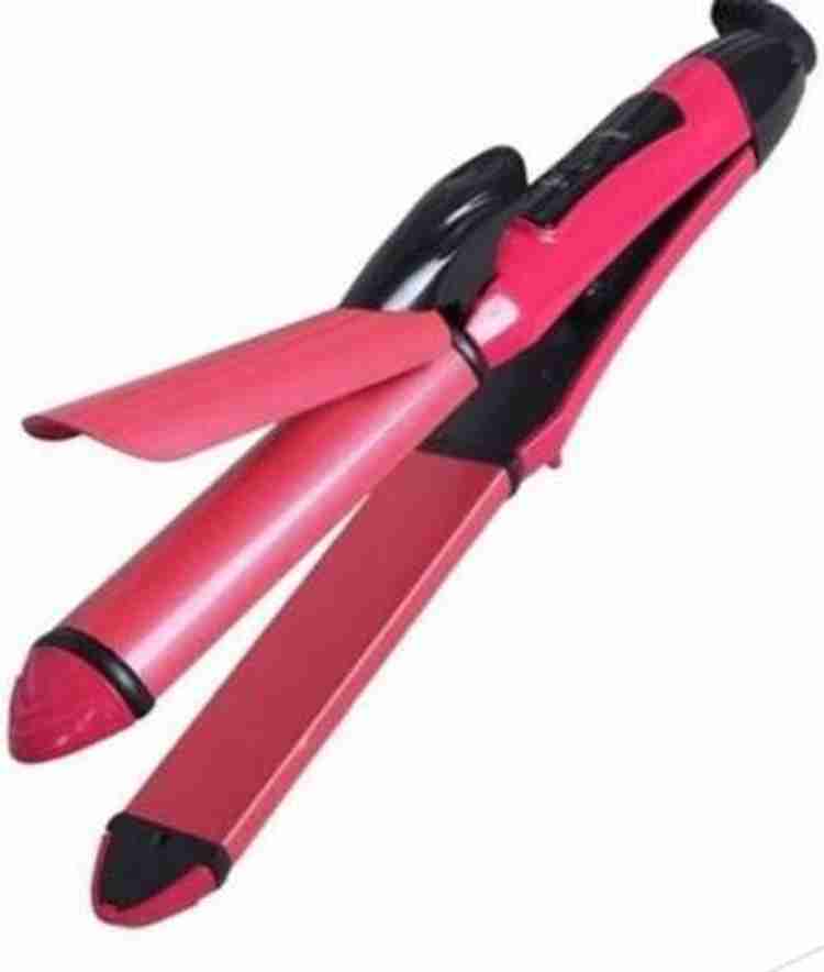 OCEAN THREEZ 2 in 1 Hair Curler and straightener For Women With Ceramic Plate Hair Straightener OCEAN THREEZ Flipkart