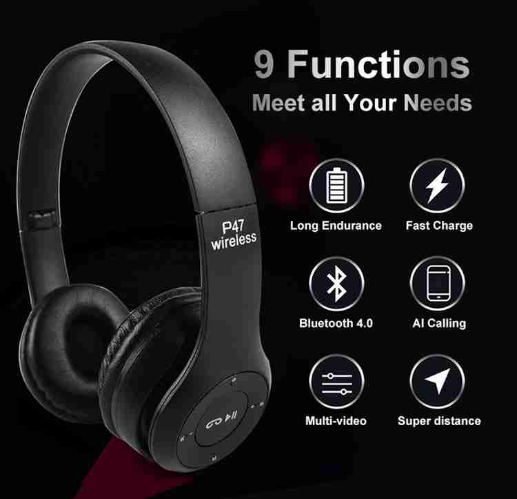 Blue Birds P47 Wireless headphones Multifunctional music With Mic FM TF Bluetooth Price in India Buy Blue Birds P47 Wireless headphones Multifunctional music With Mic FM TF Bluetooth Online Blue Birds...