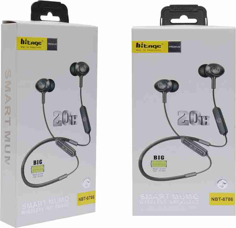 Hitage NBT 8786 SMART MUMO WIRELESS BLUETOOTH NECKBAND WITH MIC