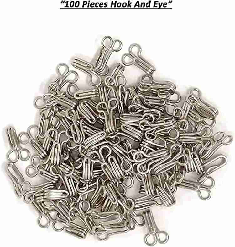 Hunny - Bunch 100 Pairs Steel Sewing Hook and Eye - Silver Hook Eye Price  in India - Buy Hunny - Bunch 100 Pairs Steel Sewing Hook and Eye - Silver  Hook Eye online at