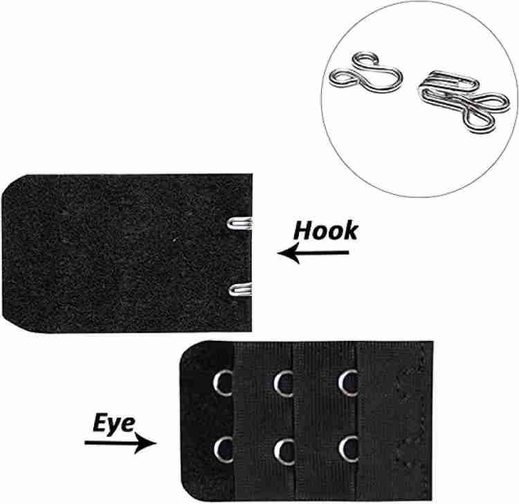 Hunny - Bunch 100 Pairs Steel Sewing Hook and Eye - Silver Hook