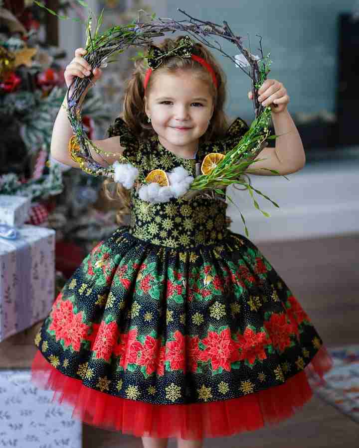 NOWNEW Girls Midi Knee Length Festive Wedding Dress Price in India