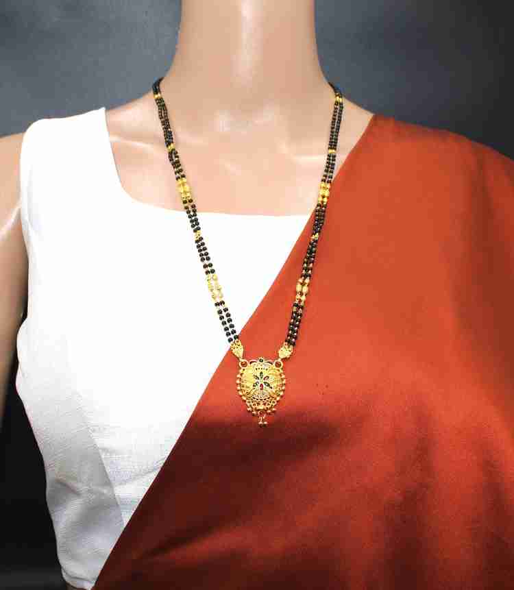 COLOUR OUR DREAMS TraditionaL One Gram Gold Plated 30 Inch Long Black Beads Golden Mangalsutra Alloy Tanmaniya Price in India Buy COLOUR OUR DREAMS TraditionaL One Gram Gold Plated 30 Inch