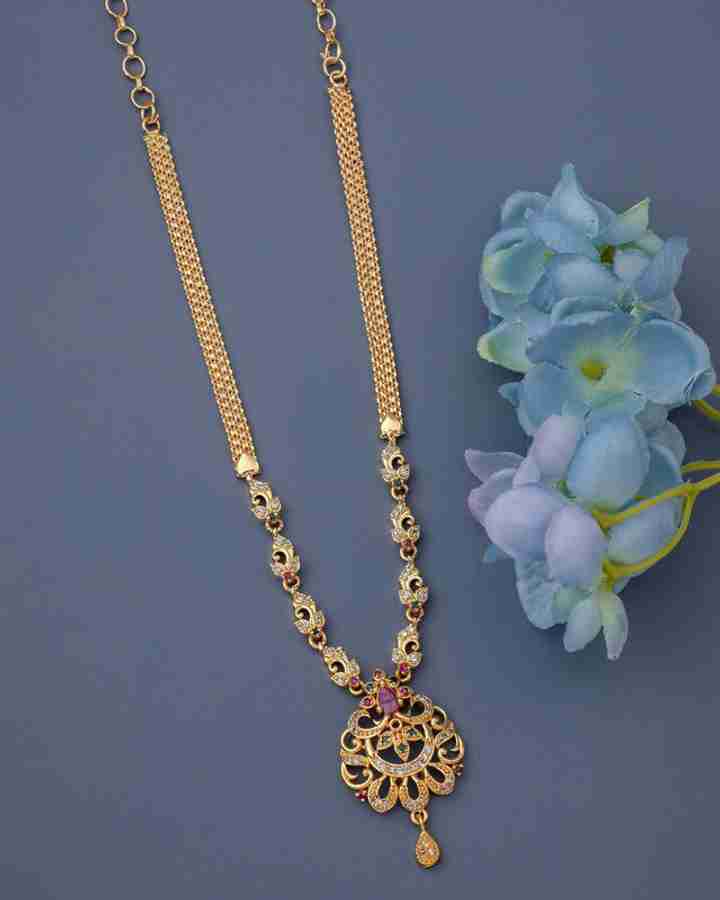 One gram gold long best sale chains with price