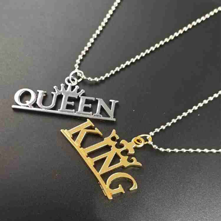 AK BROTHERS Ak Brothers King Queen Lockets Chain Classic Design