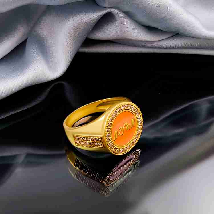 Saizen Bhagwan Ram Name Gold Plated AD Stone Finger Ring For Men And Boys ring for men Stainless Steel Gold Plated Ring Price in India Buy Saizen Bhagwan Ram Name Gold
